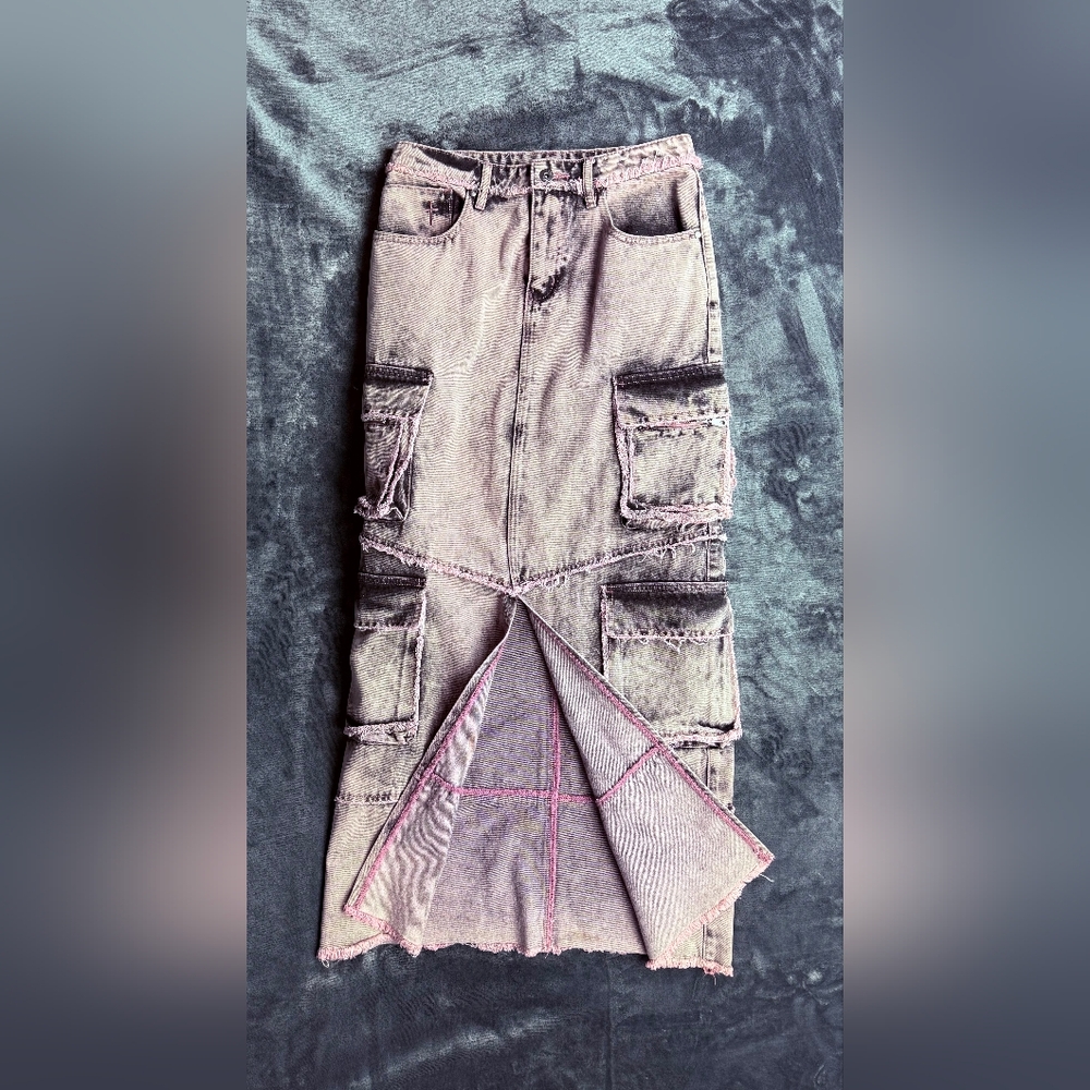 The Ragged Priest Vortex Cargo Maxi Skirt